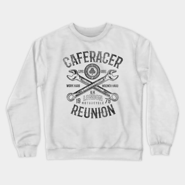 Cafe Racer UK London Reunion Crewneck Sweatshirt by DesignedByFreaks